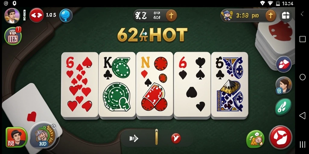 Tampilan seru gameplay Domino di 62HOT.