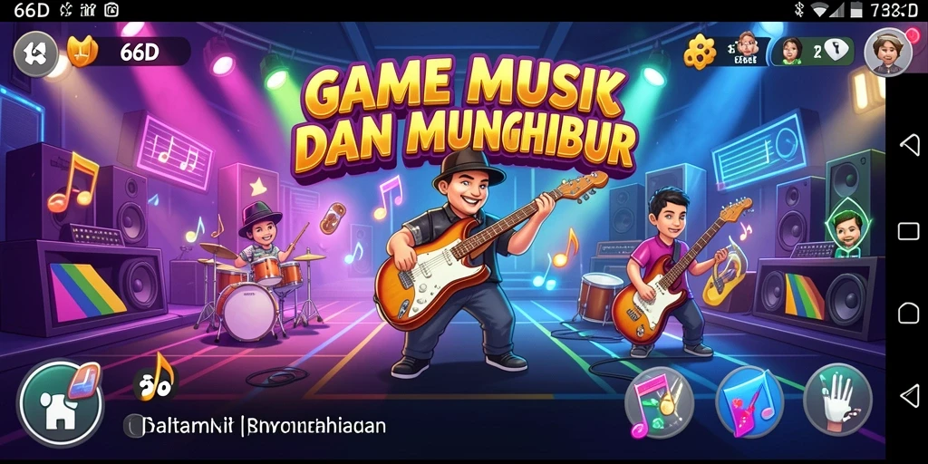 Tampilan screenshot <strong>66D</strong> menunjukkan pengguna menikmati gameplay musik yang seru.