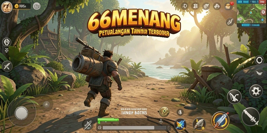 Screenshot utama 66MENANG menampilkan petualangan seru di dunia terbuka.
