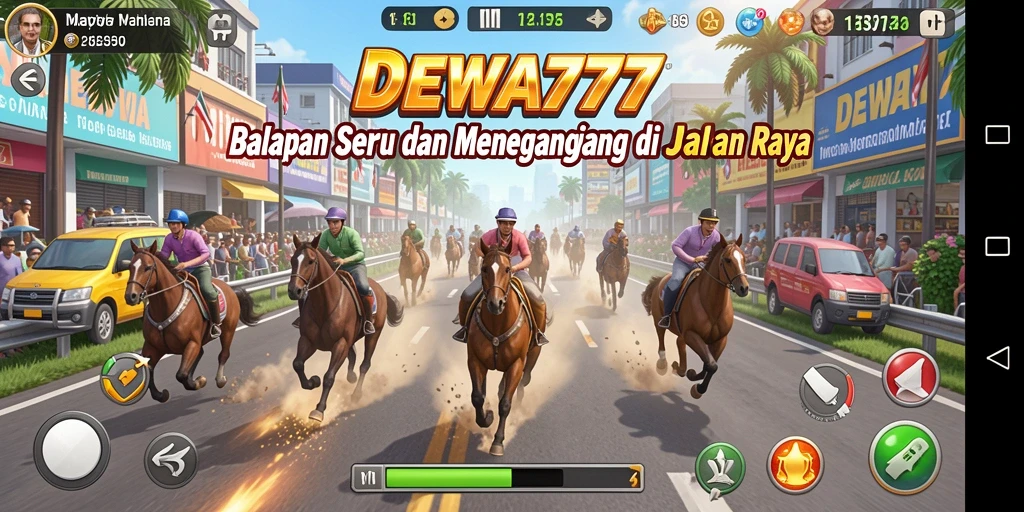 Gameplay balapan yang menegangkan dan grafis menawan di DEWA777.