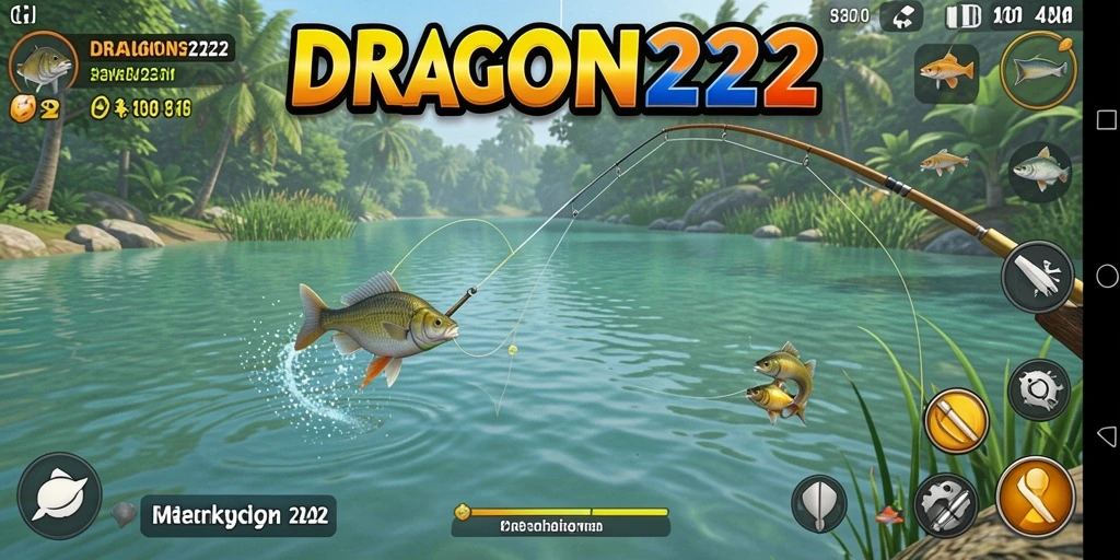 Screenshot gameplay DRAGON222 yang menampilkan aksi memancing seru.