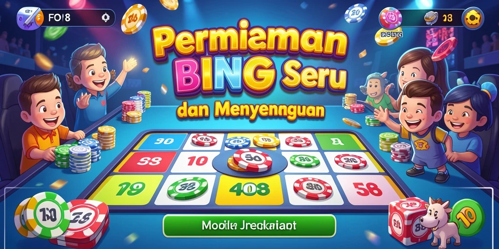 Screenshot gameplay Bingo FO8 yang menarik dan penuh warna.