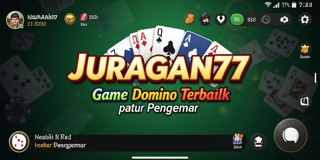 Screenshot gameplay seru dari JURAGAN77, menampilkan keseruan bermain Domino.