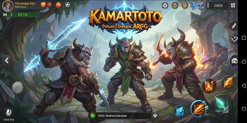 Screenshot menunjukkan aksi pertarungan mendebarkan di KAMARTOTO.