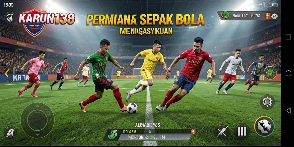 Tampilan menarik dari gameplay <strong>KARUN138</strong> yang penuh aksi sepak bola.