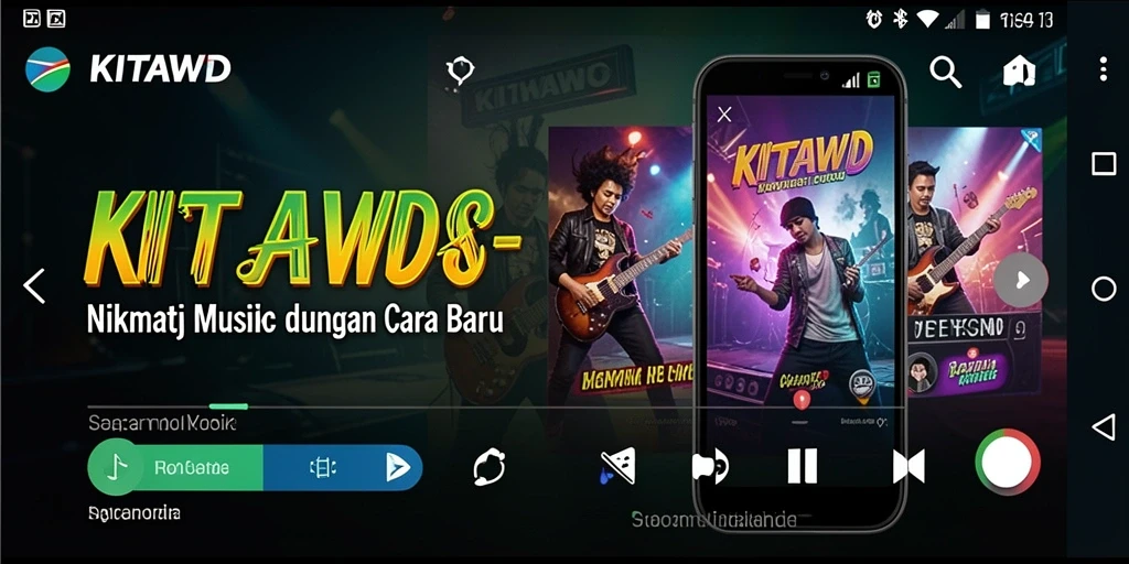 Tampilan utama KITAWD dengan gameplay interaktif musik.