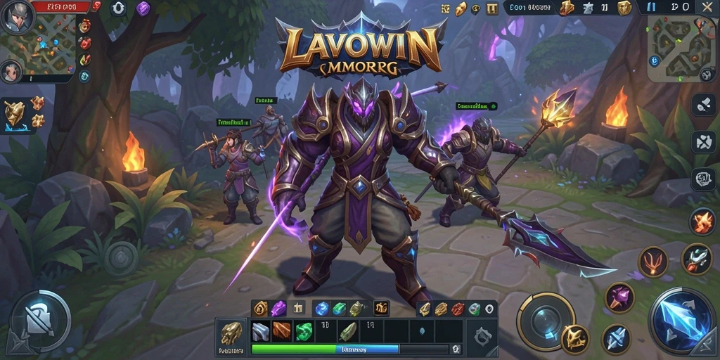 Tampilan gameplay menakjubkan dari LAVOWIN dalam dunia MMORPG.