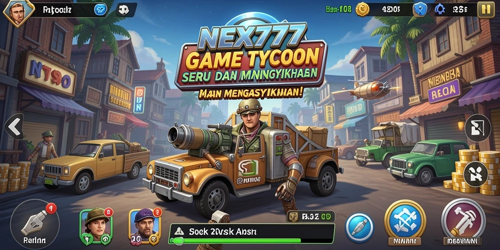 Screenshot gameplay NEX777 menampilkan visual Tycoon yang memukau.
