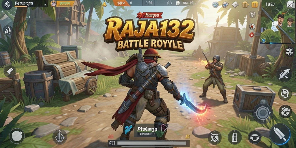 Gameplay seru dan mendebarkan di RAJA132 Battle Royale.