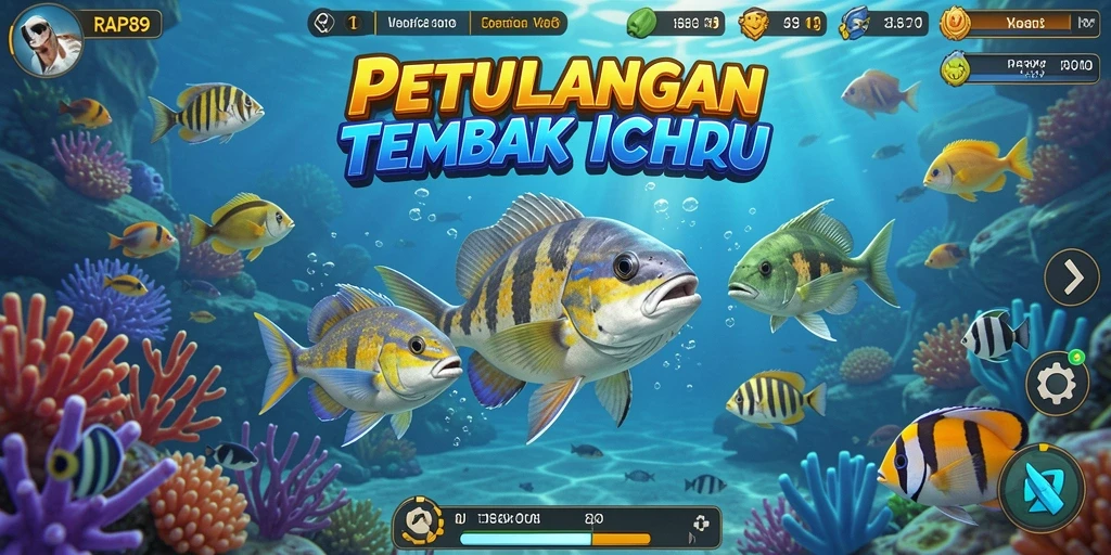 Tangkapan layar dari gameplay seru Tembak Ikan RAP89.