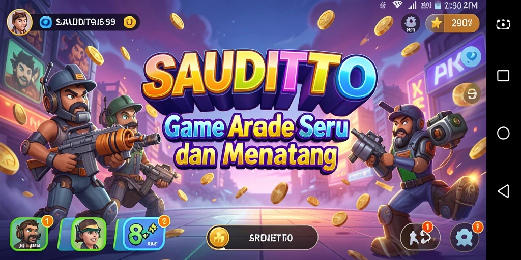 Tampilan utama gameplay SAUDITOTO dengan aksi seru dan grafis menarik.