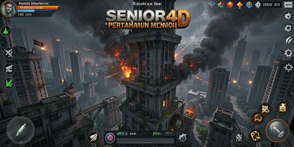 Tampilan seru gameplay Tower Defense di SENIOR4D.