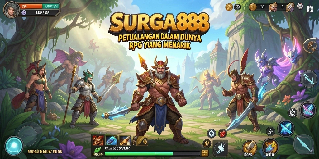 Gameplay menarik dalam dunia fantasi RPG penuh petualangan.