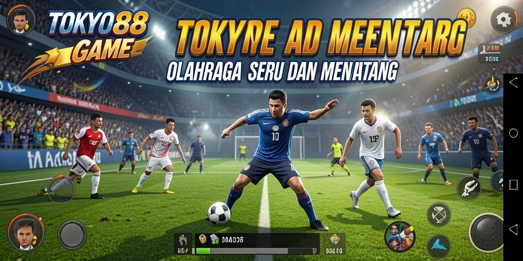 Screenshot utama TOKYO88 menunjukkan aksi seru dalam permainan olahraga.