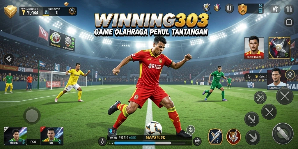 Tampilan gameplay seru dari WINNING303 yang menggambarkan adu strategi olahraga.